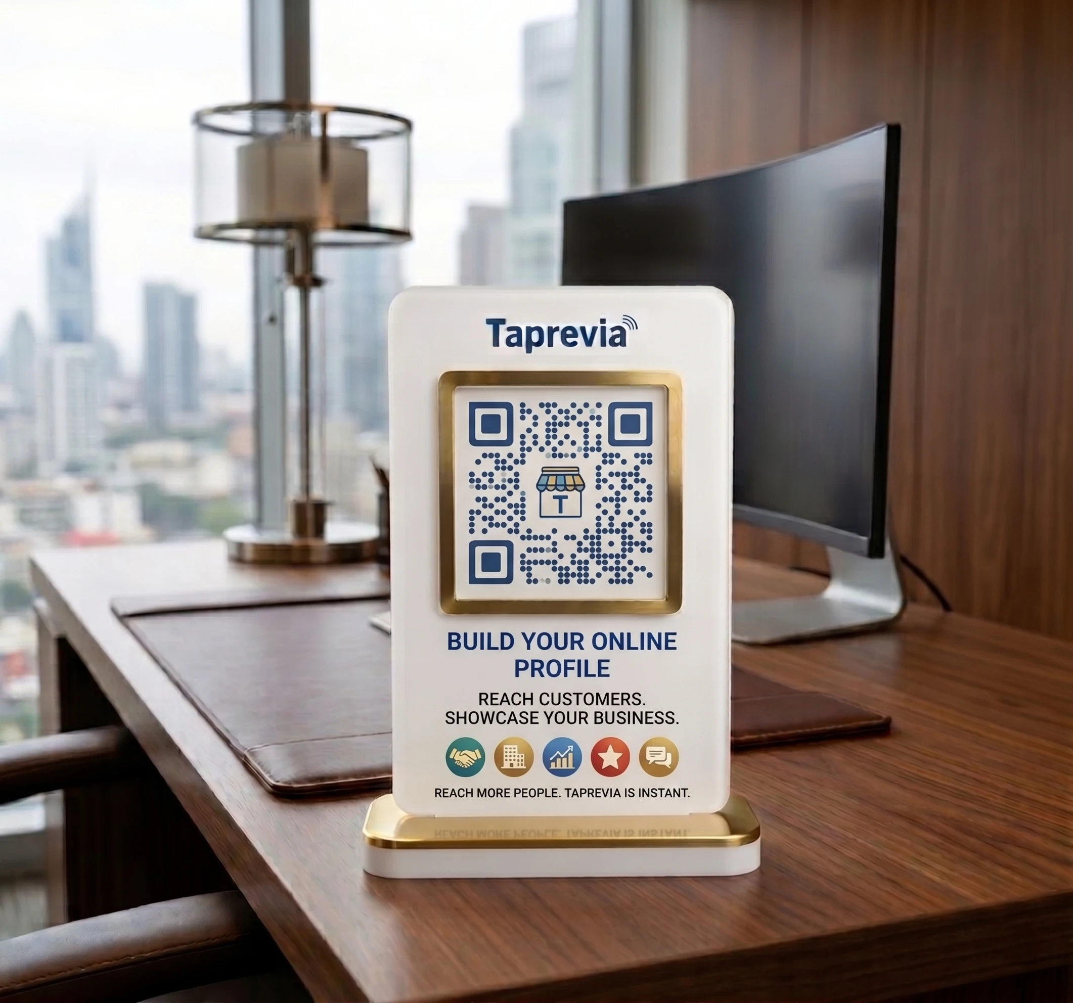 Business Profile Standee